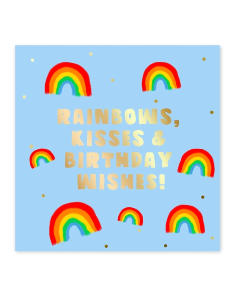 Rainbows and kisses card - Central 23