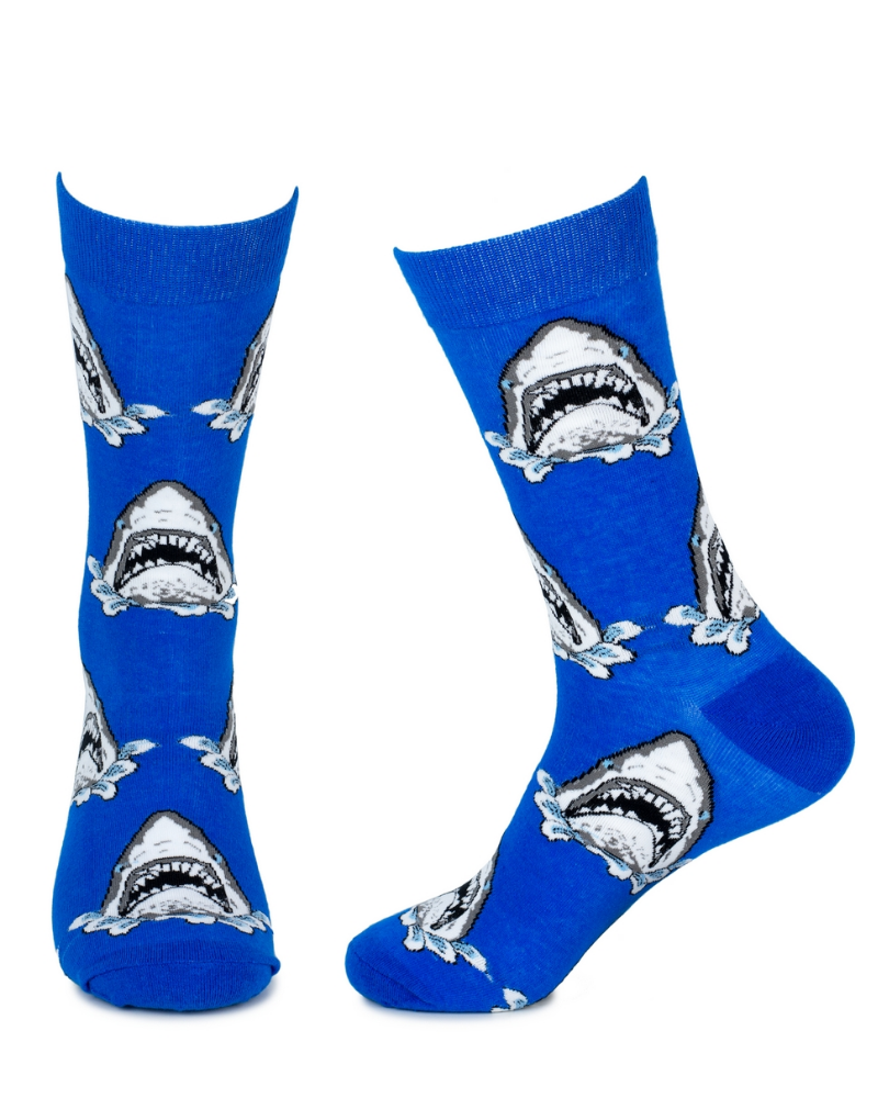Great White Shark Jaws Mens Crew Socks