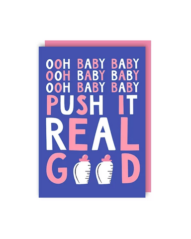 Push It New Baby Greeting Card