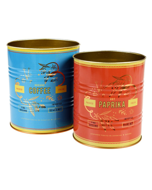 Leopard Storage Tins Set Of 2