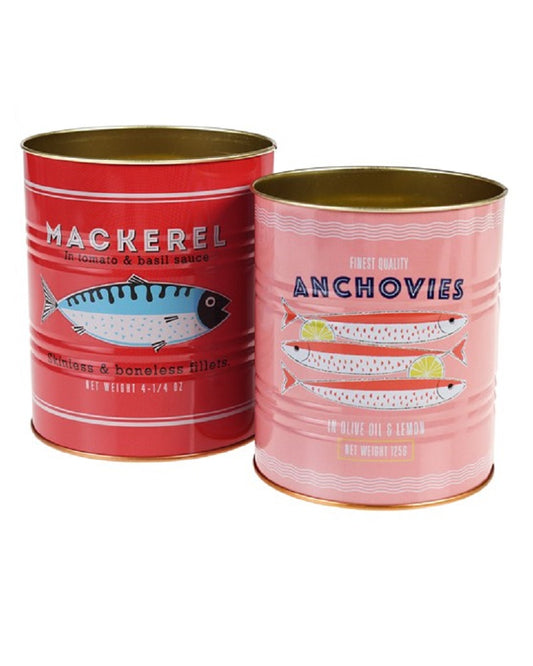 Fish Storage Tins Set Of 2