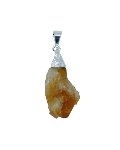 Citrine Point Crystal Pendant Necklace
