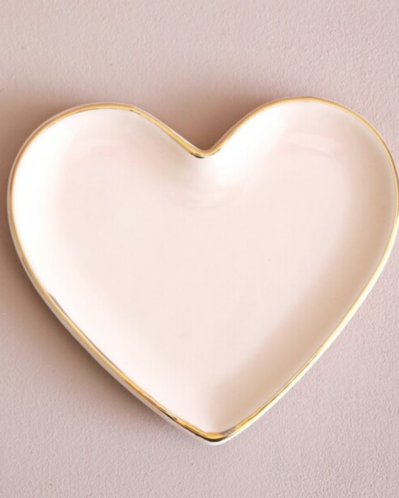 Sweet Pink Heart Trinket Dish