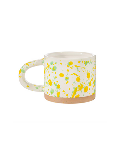 Yellow and Green Splatterware Mug