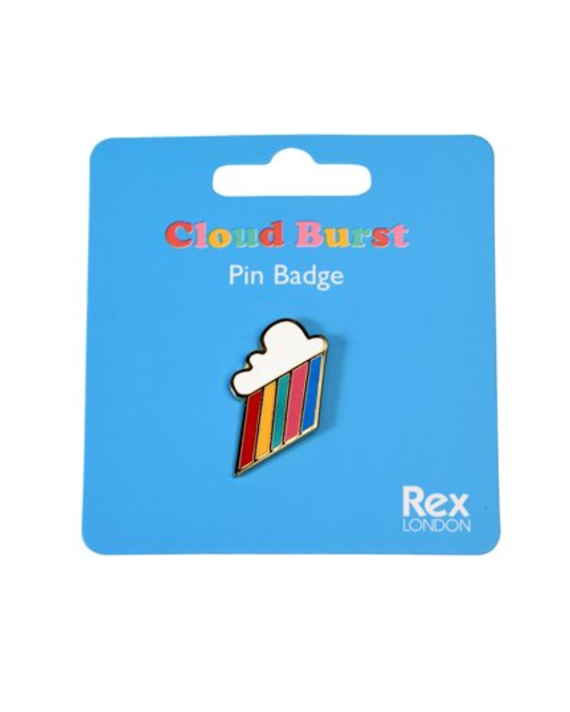 Cloud Burst Pin Badge - Rex London