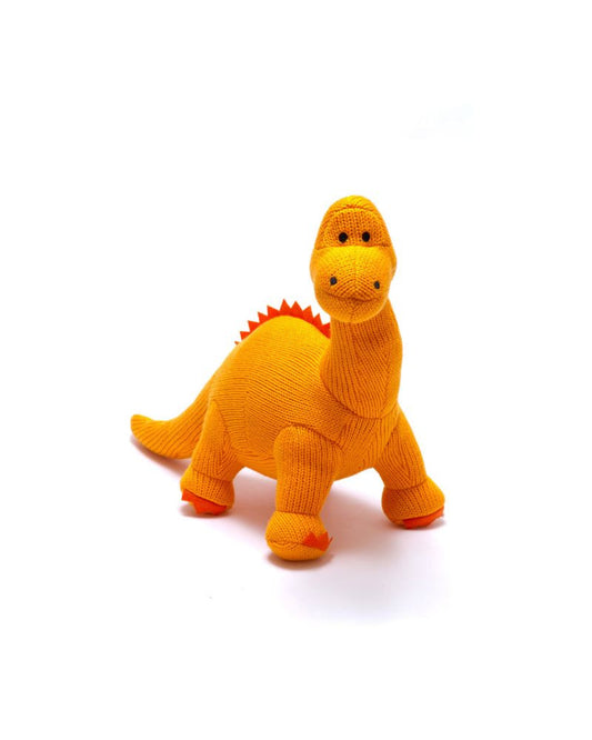 Great for babies and toddlers, this dinosaur soft toy is a perfect size for baby to play with during tummy time with its soft stimulating rattle sound.