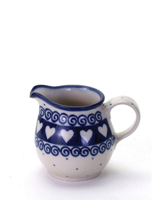 Handmade Blue Polish Pottery Creamer Jug