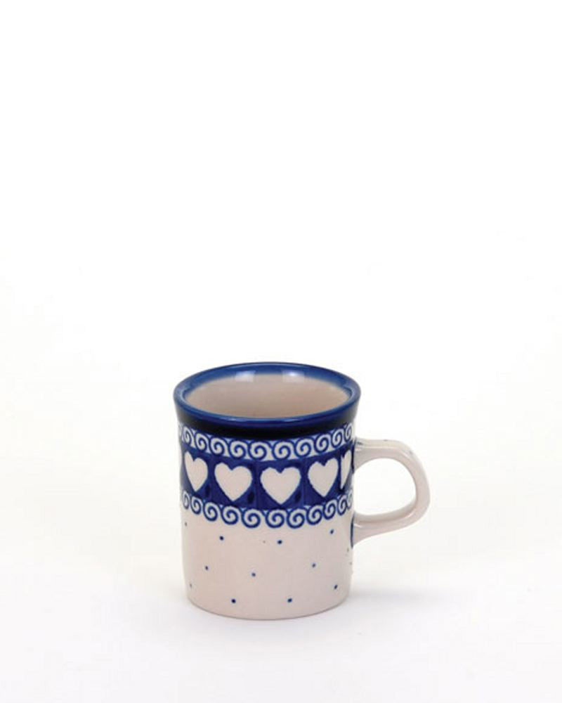 Handmade Blue Polish Pottery Mini Mug