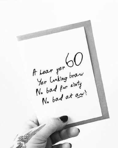 60th  Birthday Card