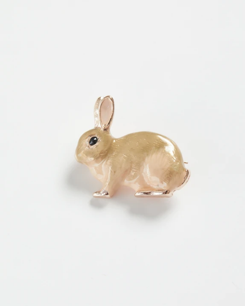 Bunny Rabbit Enamel Brooch Pin By Fable