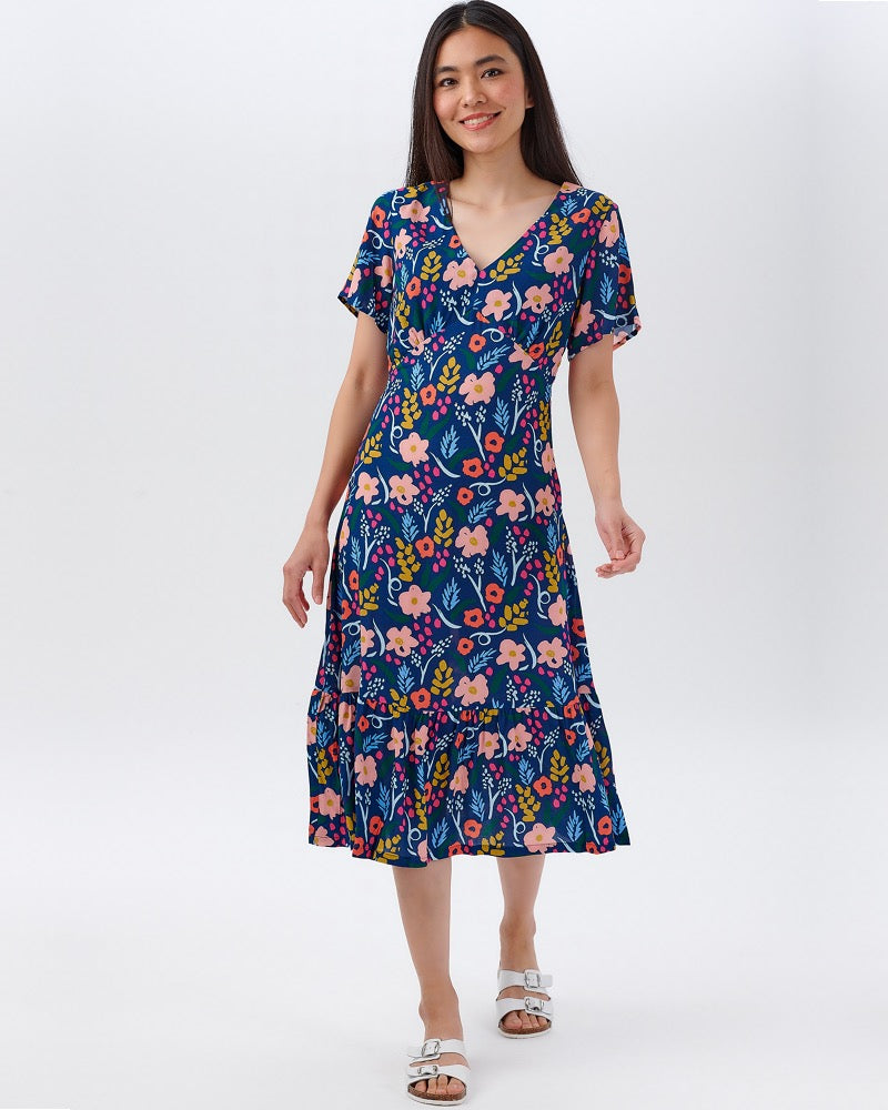 Painted Flowers Alessandra Dress By Sugarhill Boutique