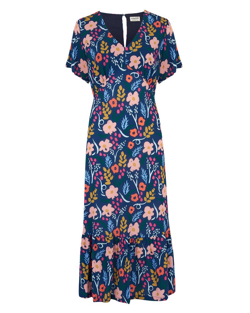 Painted Flowers Alessandra Dress By Sugarhill Boutique