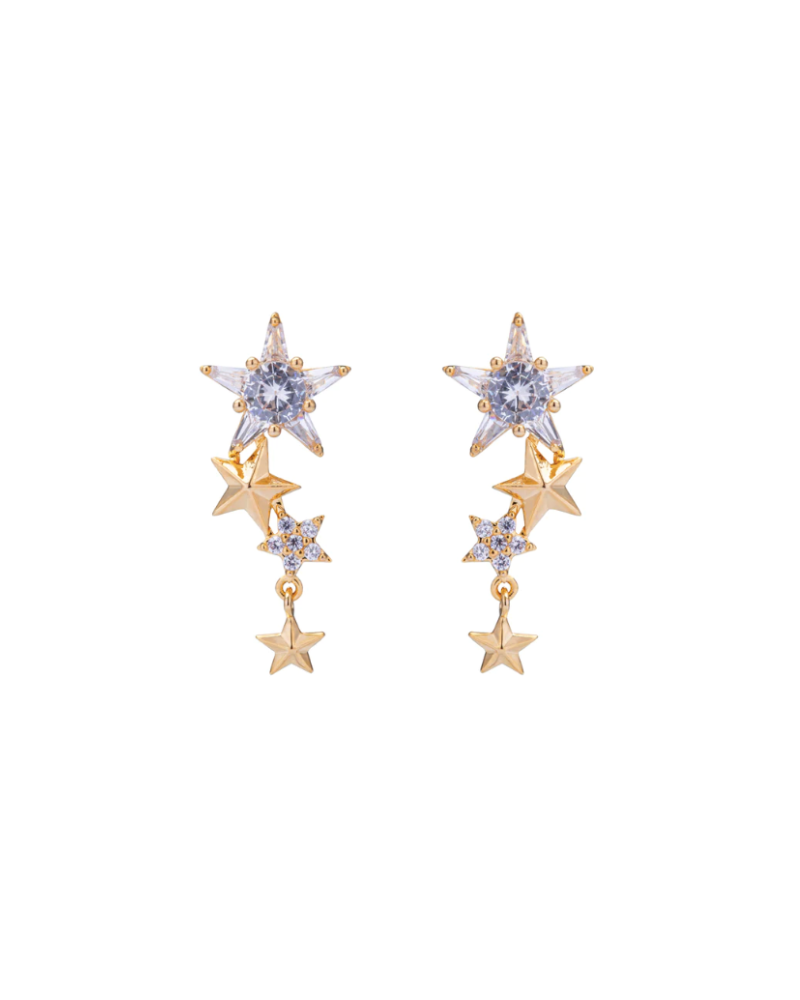 Multi Star Crystal Earrings D&X