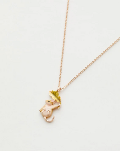 Dormouse Short Enamel Necklace By Fable