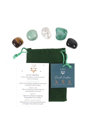 Earth Elements Tumble Stones Crystals Pouch