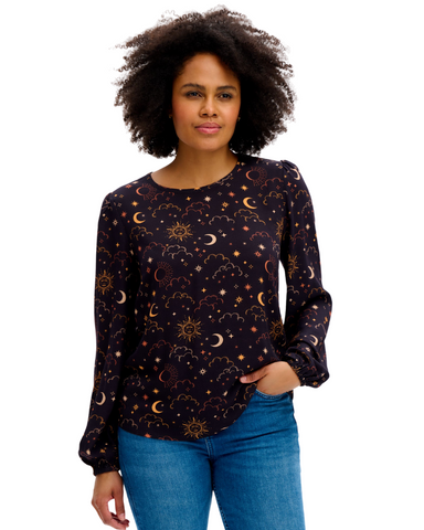 Elaina Celestial Nights Print Blouse Sugarhill Brighton