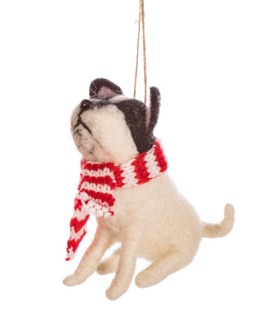 Dog With Scarf Tree Felt Decoration