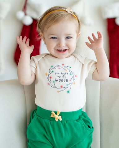 You Light Up My World Baby Bodysuit Organic Cotton