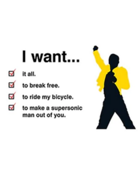 Queen "I Want To..." Checklist Mug