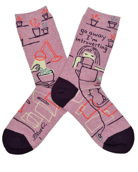 Go Away I'm Introverting Crew Socks