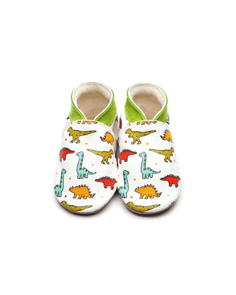 Jurassic Unisex Leather Baby Shoes By Inch Blue