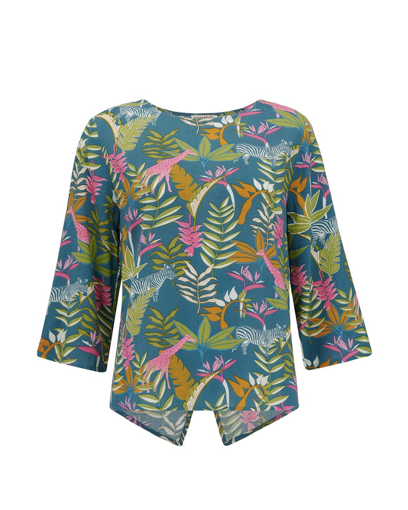 Lexi Paradise Jungle Open Back Top Sugarhill Brighton