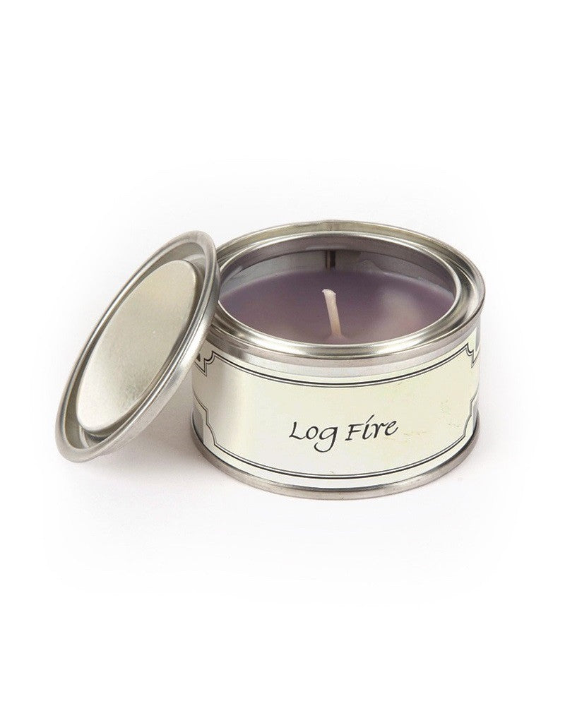 Logfire Filled Tin Candle