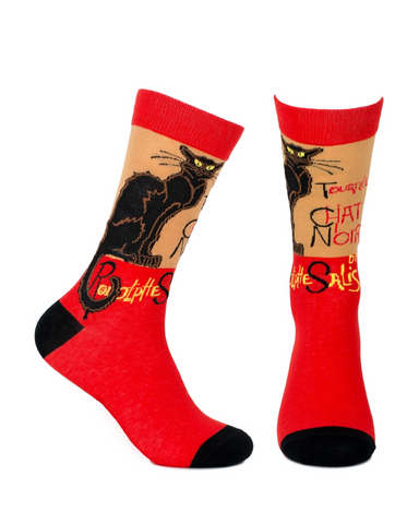 Paris Cafe Cat Unisex Ankle Socks