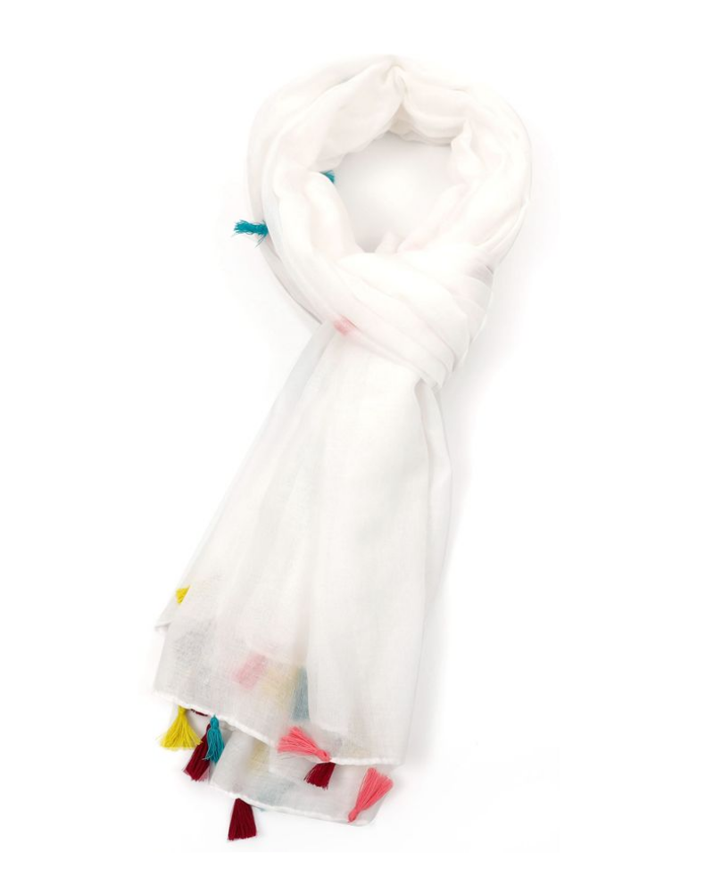 Plain Tassel Scarf Assorted Colours