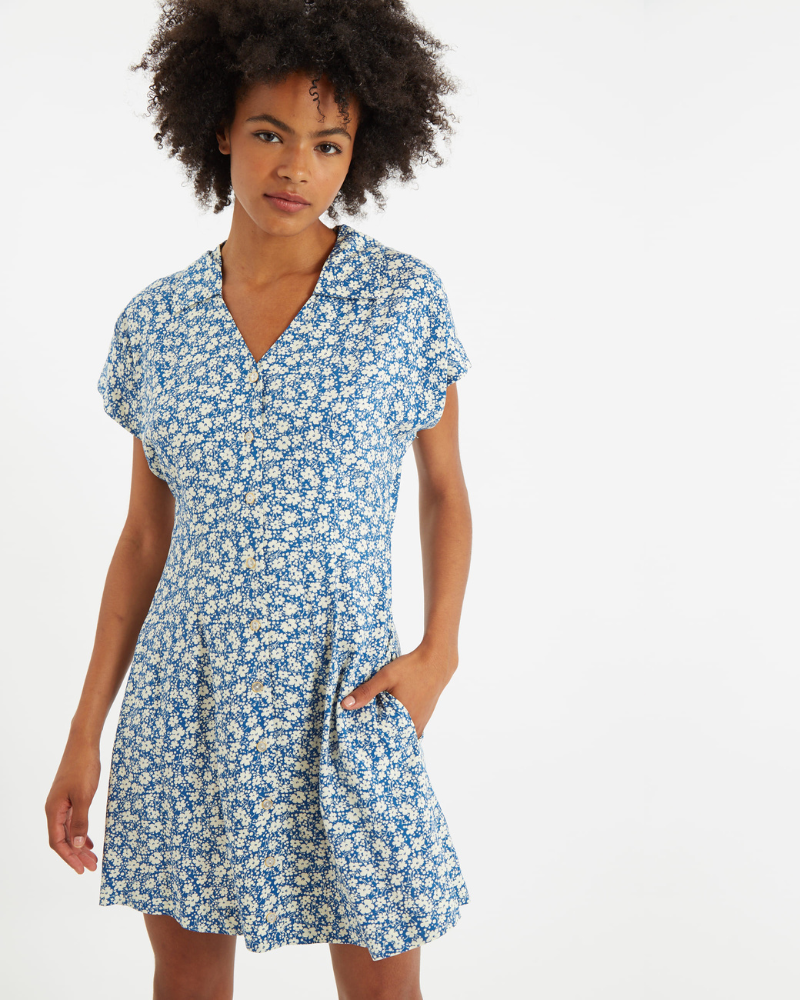 Prudence Periwinkle Print Shirt Dress