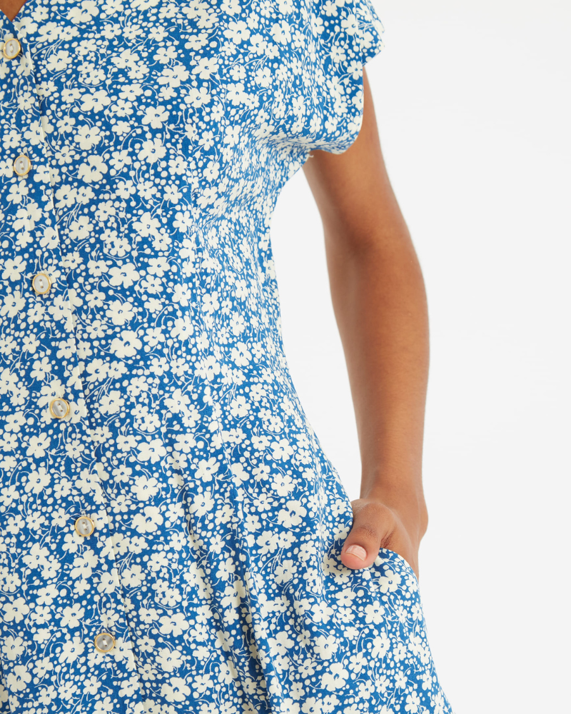 Prudence Periwinkle Print Shirt Dress