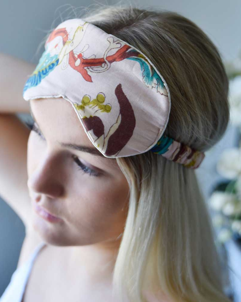 Exotic Floral Print Eye Mask