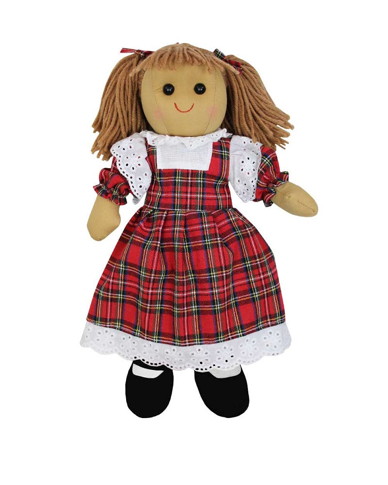 Tartan Dress Rag Doll Pink Poodle Boutique