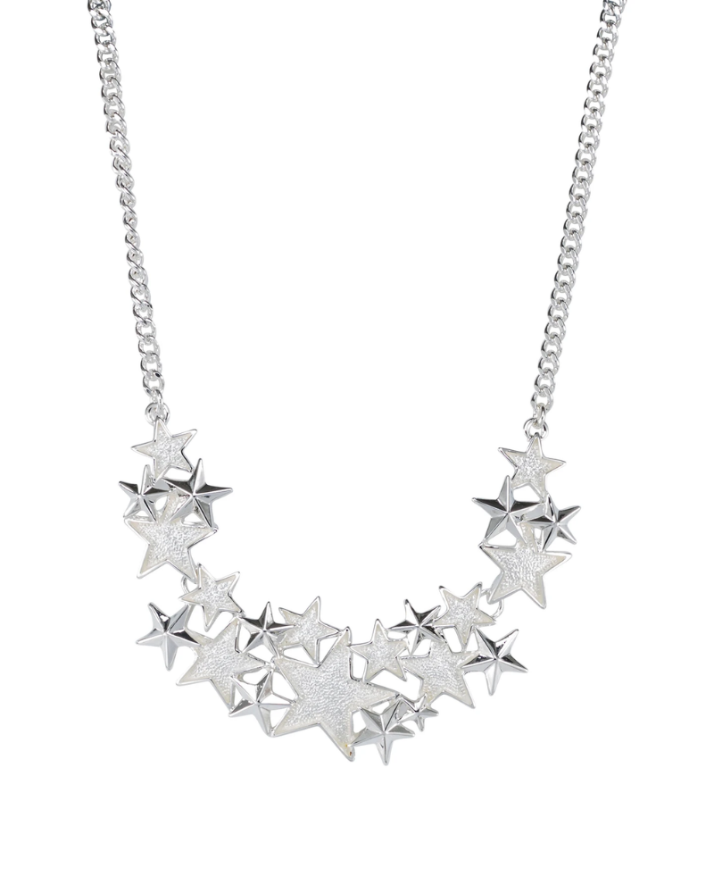 Renaissance Silver Hand Painted Star Necklace