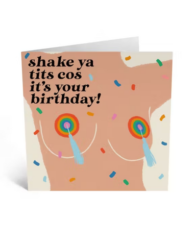 Shake Ya Tits Cos Greetings Card