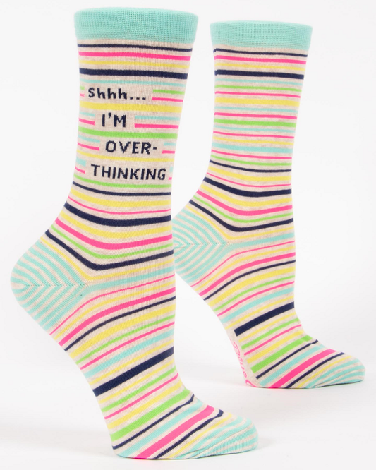 Ssshhhh I'm Over Thinking Crew Socks
