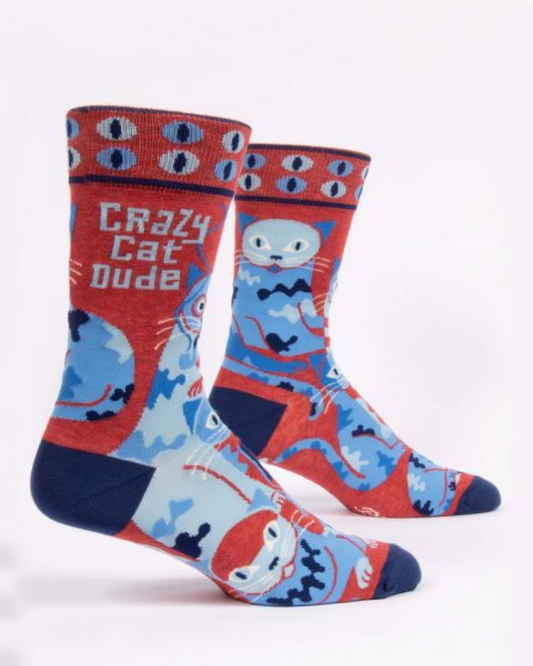 Crazy Cat Dude Socks