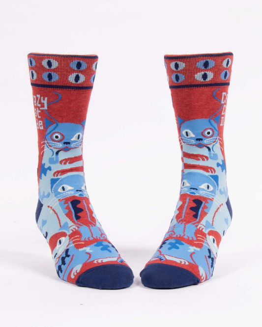 Crazy Cat Dude Socks