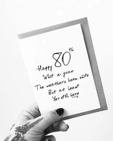 80th Birthday Card