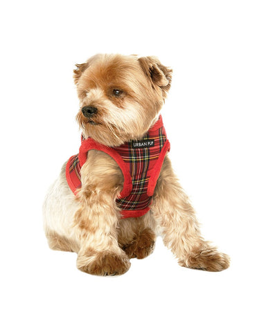 Dog Harness Luxury Fur Lined Tartan