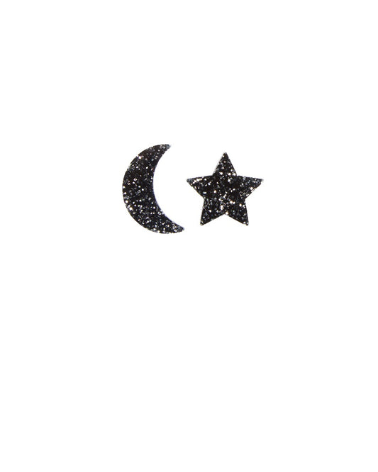 Space Star And Moon Earrings