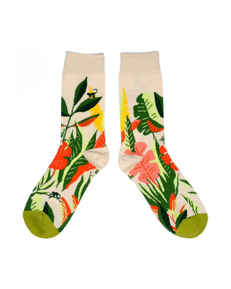 Tropical Foliage Socks Unisex