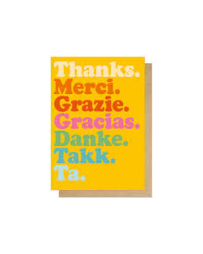 Thanks Merci Grazie Card