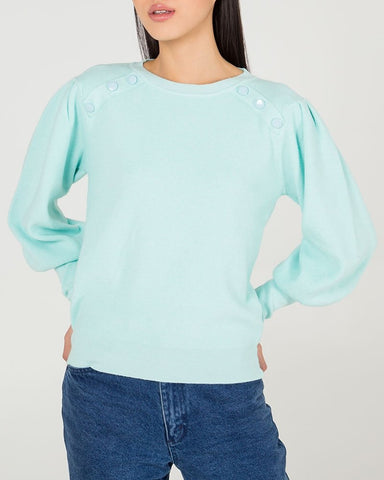 Puff Sleeve Jumper In Assorted Colours
