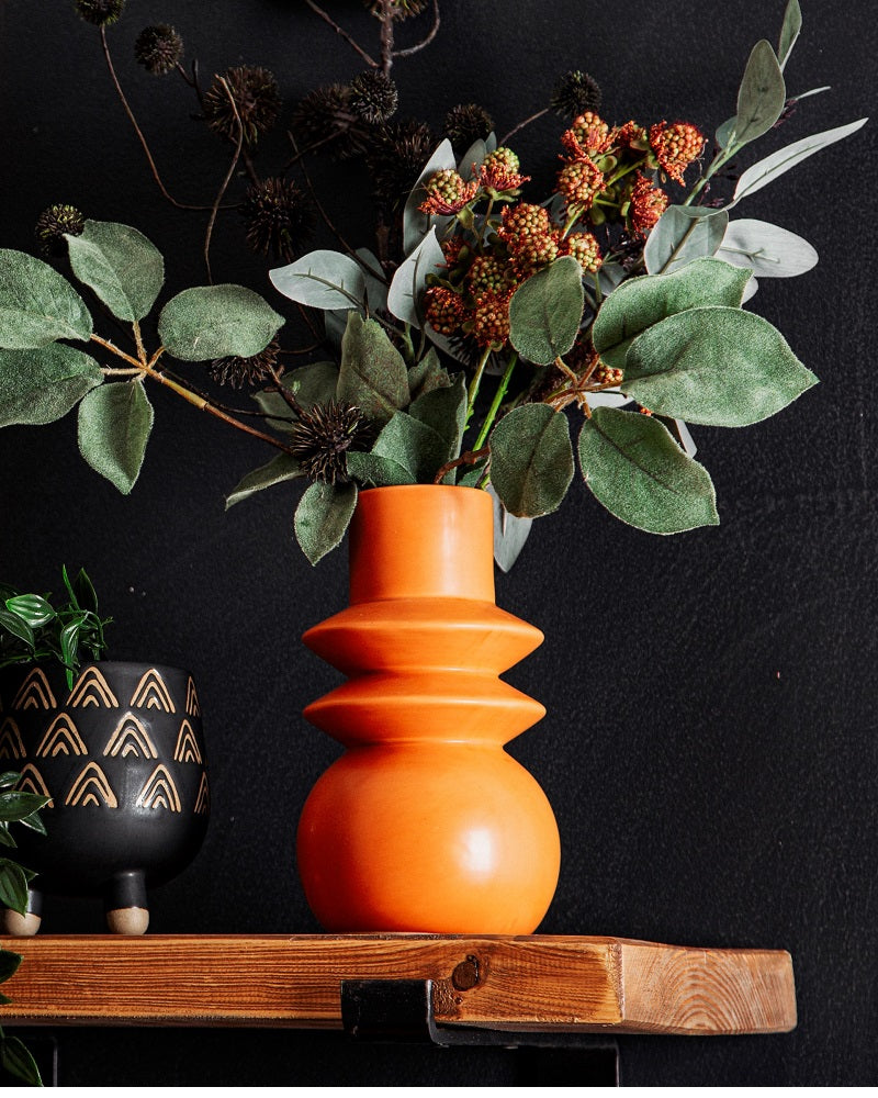 Terracotta Angled Totem Vase