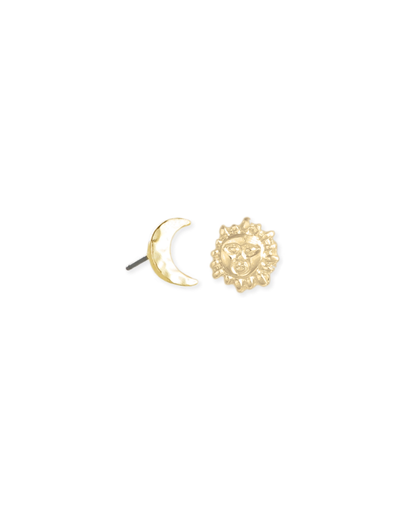 Heavenly Bodies Sun And Moon Stud Earrings