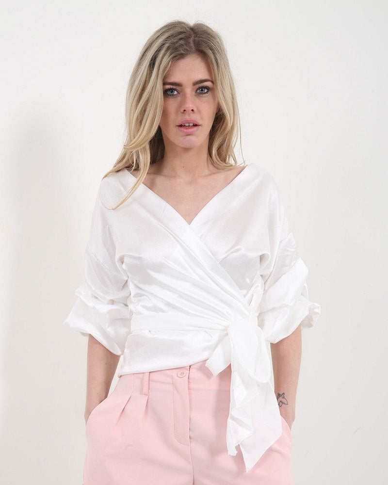 Kimono Wrap Top White