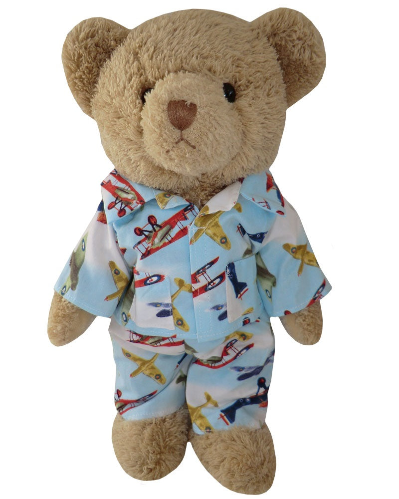 Teddy In Vintage Plane Pyjamas