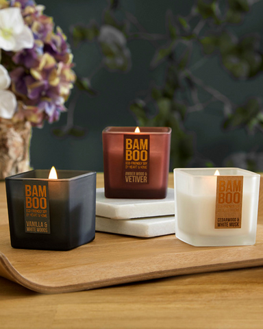 Bamboo Mini Candle Set